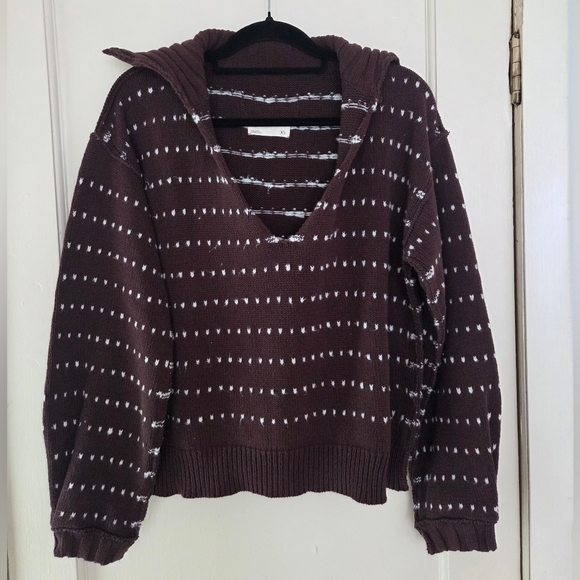 We The Free Sweaters - NWOT | We The Free Spot On Polo | Aubergine Combo XS